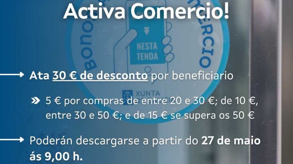 Nova edición do Bono Activa Comercio na Galicia