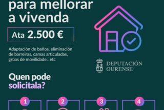 Axudas da Deputación de Ourense para a adaptación de vivendas de persoas maiores