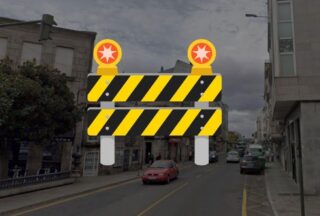 Cortes de tráfico en Xinzo de Limia polo asfaltado da N-525