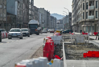 Cortes de tráfico na N-525 en Xinzo de Limia por obras de asfaltado