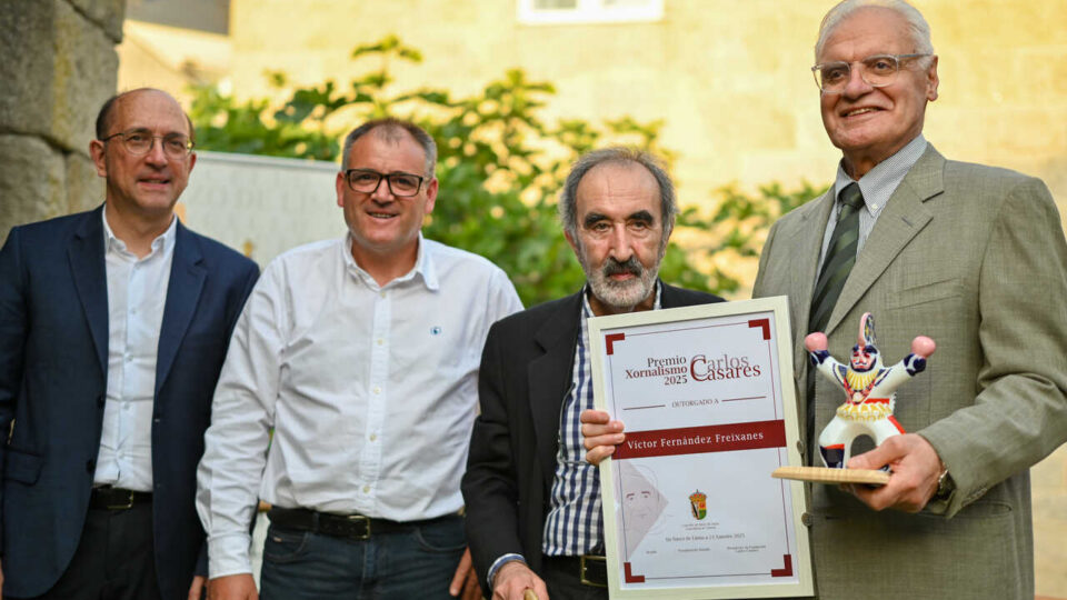 Víctor F. Freixanes recoñecido co Premio de Xornalismo Carlos Casares en Xinzo de Limia