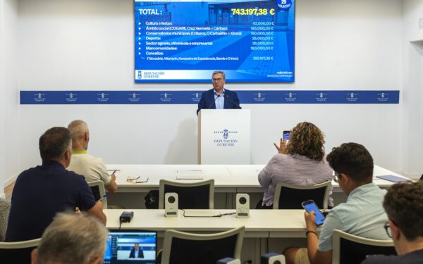 A Deputación de Ourense mobiliza máis de 1,2 millóns de euros para o tecido social e os concellos