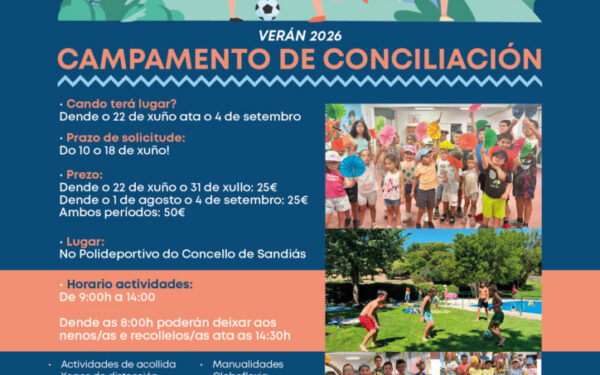 Campamento Concilia 2026 en Sandiás