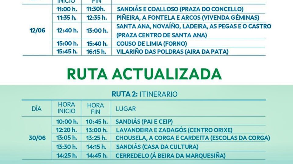 Novacita coa Furgoteca en Sandiás na ruta do martes 30 de Xuño!!