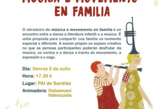 O Concello de Sandiás organiza o obradoiro “Música e movemento en familia”