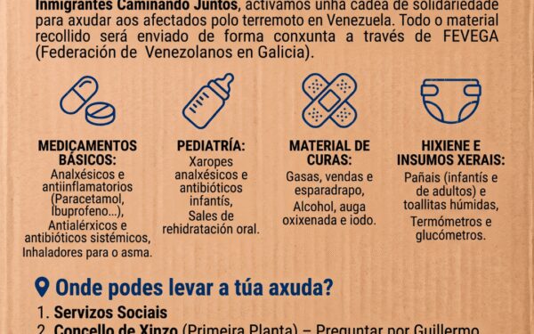 Xinzo de Limia activa unha campaña de recollida de axuda para os damnificados polo terremoto en Venezuela
