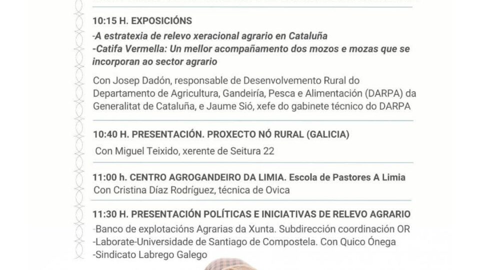 O relevo no sector agrario entre Galicia e Cataluña