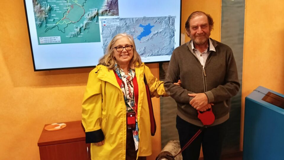 Visita de Xosé Benito Reza ao Centro de Interpretación da Lagoa de Antela