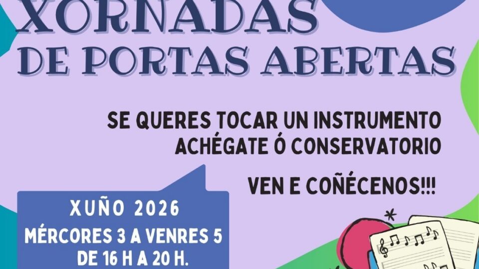 Xornadas de Portas Abertas e Matriculación para o Novo Curso de Música