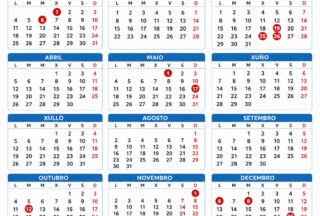 O calendario laboral de Galicia para 2027: festivos, pontes e datas clave