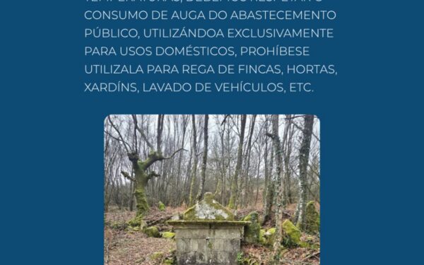 Bando: consumo de auga de abastecemento público
