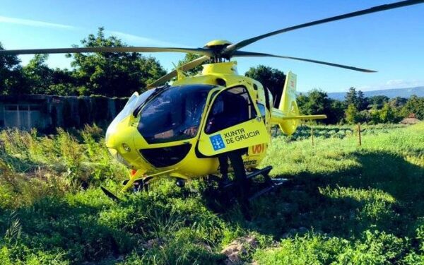 Un motorista ferido grave nun accidente en Xinzo de Limia