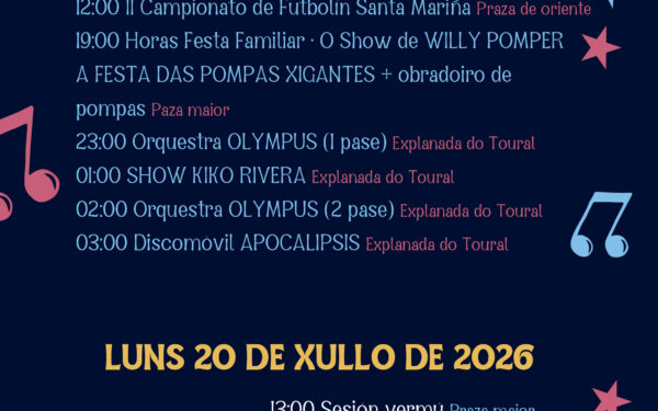 Cambios nas Festas de Santa Mariña polo Mundial: consulta os novos horarios