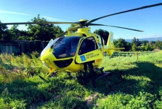 Un motorista ferido grave nun accidente en Xinzo de Limia