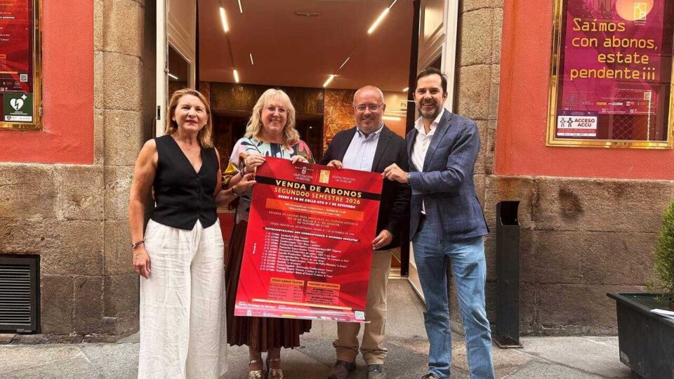 O Teatro Principal de Ourense presenta a súa programación para o final de 2026