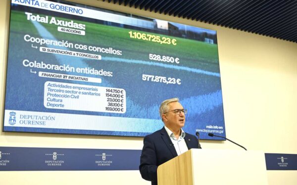 A Deputación de Ourense reparte máis dun millón de euros en axudas