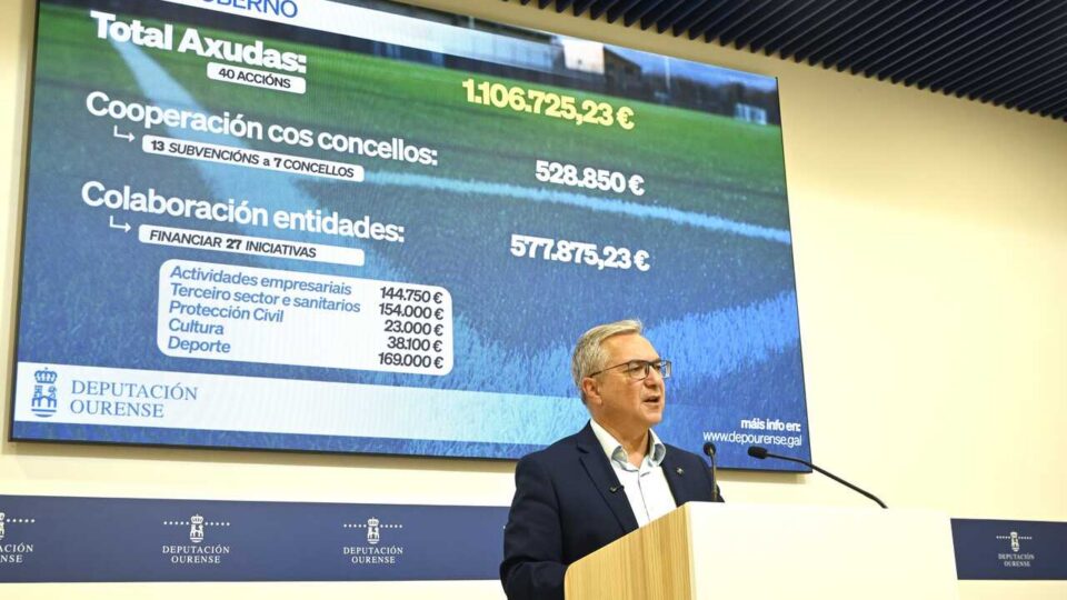 A Deputación de Ourense reparte máis dun millón de euros en axudas