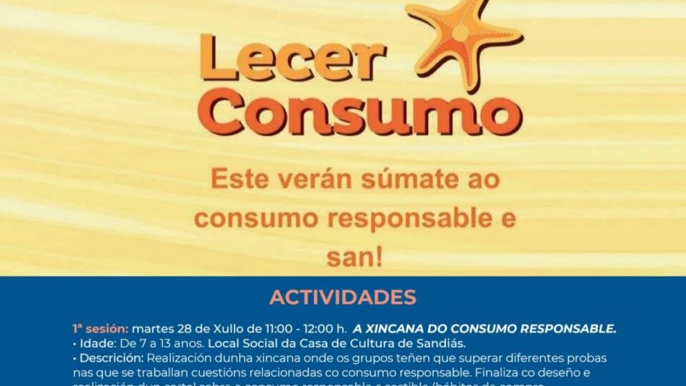 “Verán de lecer consumo” no concello de sandiás