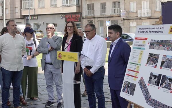 Xinzo de Limia estrea a renovada travesía das avenidas de Madrid e Ourense
