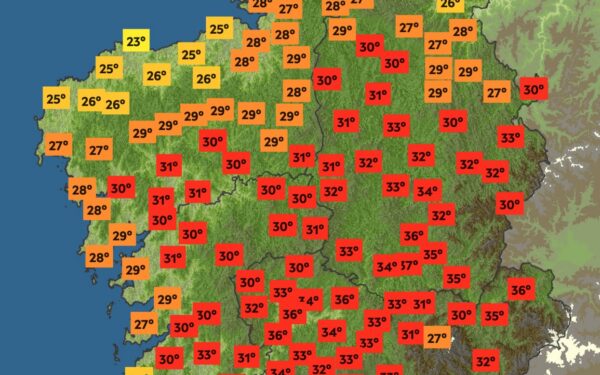 Alerta vermella por calor extrema este martes en Ourense e Pontevedra