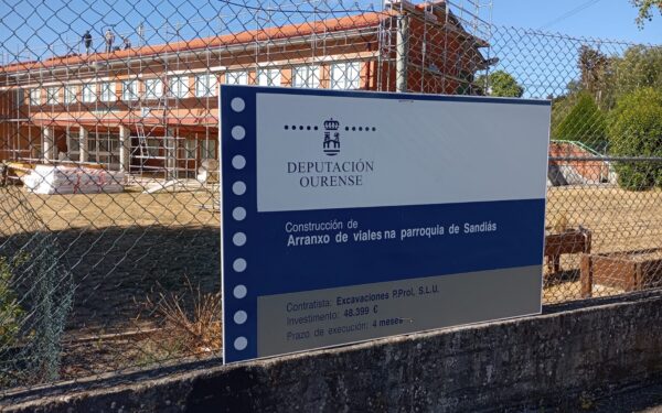Arranxo de viales na parroquia de Sandiás