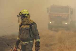 Estabilizado o incendio forestal de Baltar tras queimar 120 hectáreas