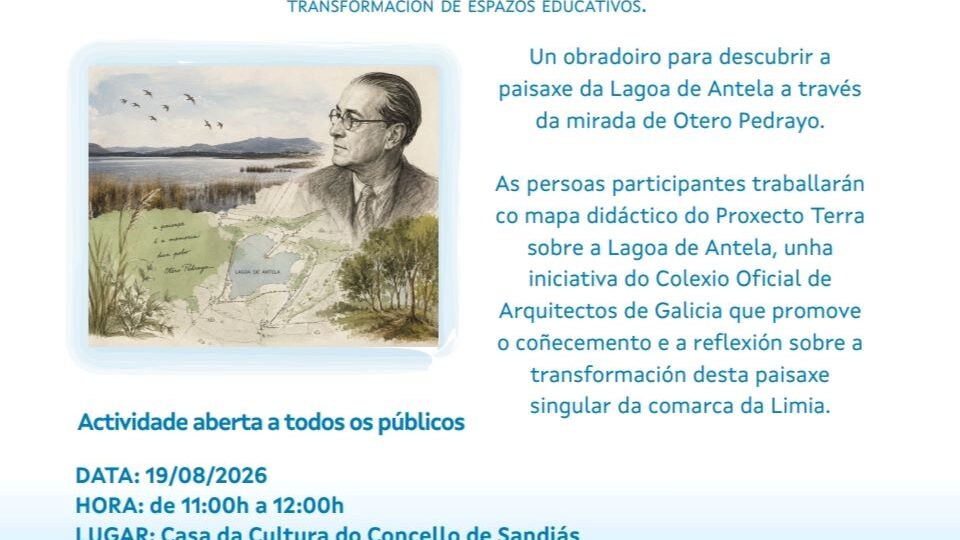 Sandiás organiza un obradoiro infantil sobre a Lagoa de Antela e Otero Pedrayo