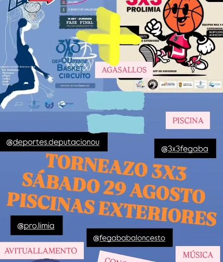 O torneo de baloncesto 3x3 chega este sábado á Feira de Prolimia en Xinzo