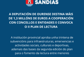 A Deputación de Ourense destina máis de 1,3 millóns de euros a cooperación con concellos e entidades e convoca o II Plan de Lectura