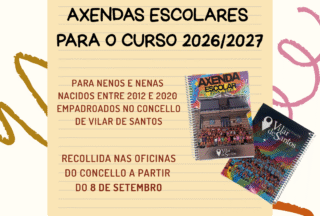 Axendas escolares gratuítas para o curso 2026/2027