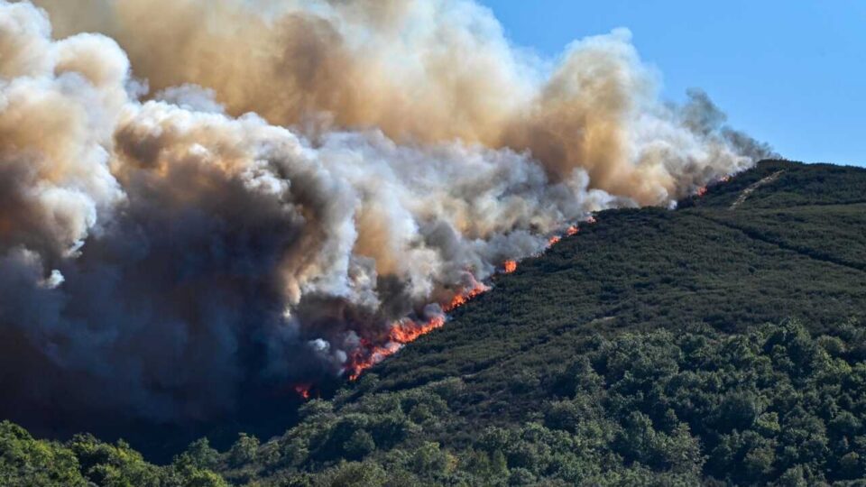 Extinguido o incendio forestal de Calvos de Randín tras calcinar 518 hectáreas