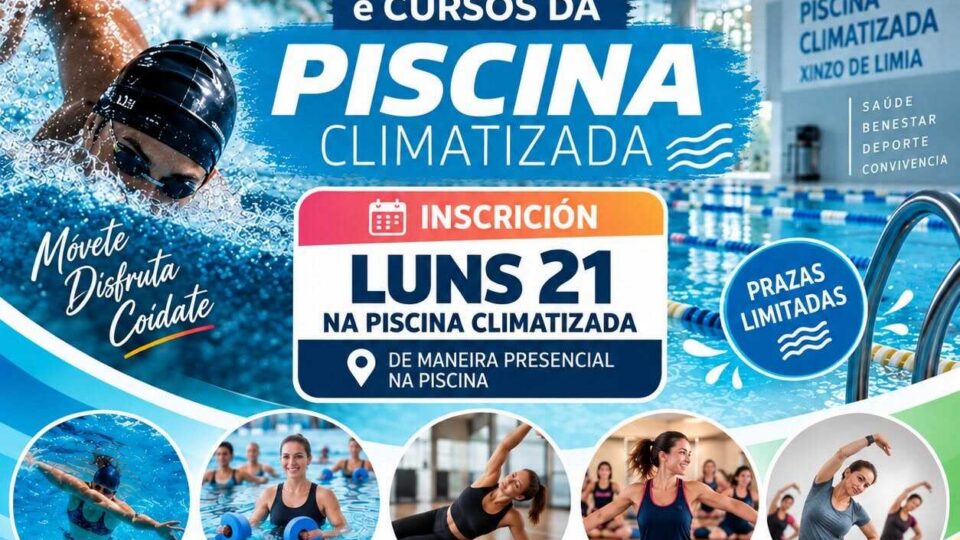 Abre o prazo para apuntarse aos cursos da piscina de Xinzo