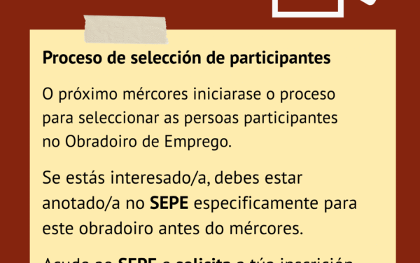 Proceso de selección para o Obradoiro de Emprego