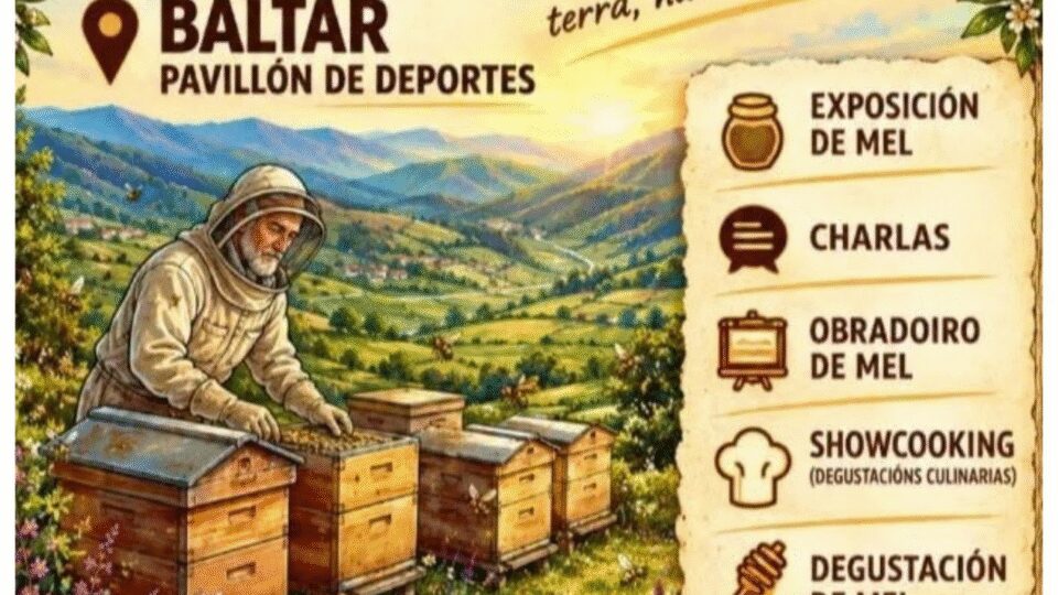A I Feira do Mel da Serra do Larouco reúne en Baltar 13 expositores e ofrecerá showcooking e desgustación