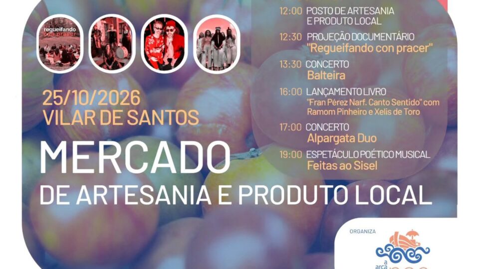 Mercado de artesanía e produto local na Arca da Noe