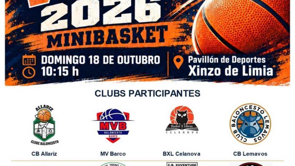 NOTICIAS XINZO | Xinzo acoge este domingo el Torneo Vilas de minibasket con ocho clubes participantes