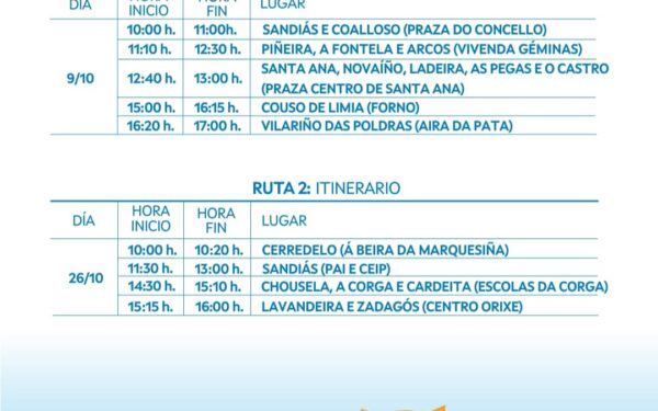 Nova cita no #outono coa Furgoteca en Sandiás na primera ruta do #venres 9 de Outubro!