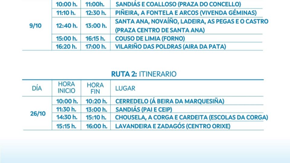 Nova cita no #outono coa Furgoteca en Sandiás na primera ruta do #venres 9 de Outubro!