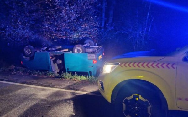 Accidente de tráfico sen feridos na N-525 ao seu paso por Sandiás